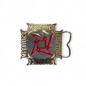 Vintage 2005 Metallica Ninja Star Cross Belt Buckle